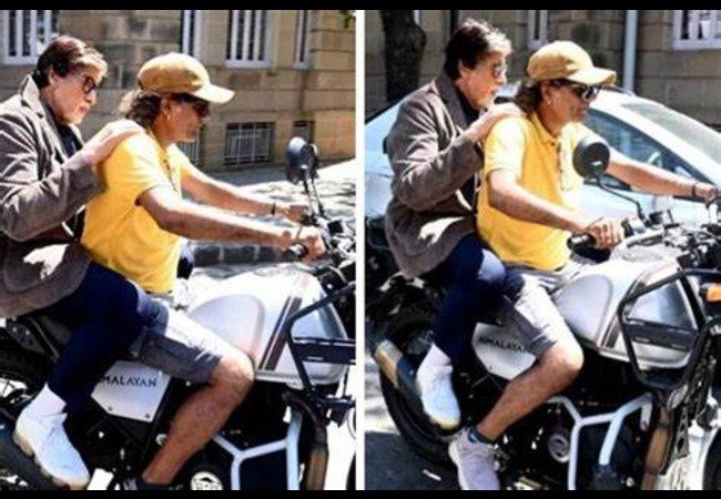 Amitabh On Bike