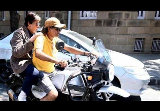 Amitabh On Bike