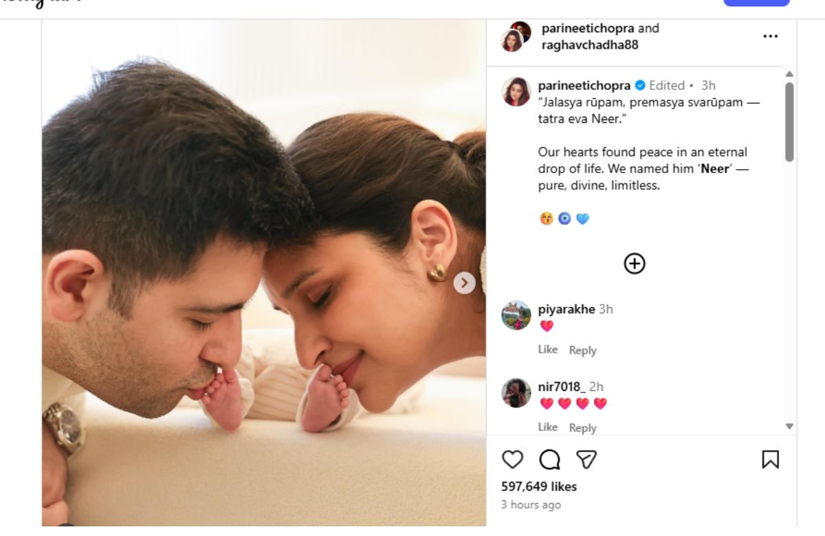 Parineeti Chopra Baby Name